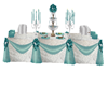 buffet table/teal