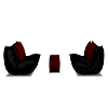 Black/Red 4 Pose Chairs