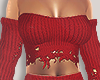 I│Knit Crop Top Red
