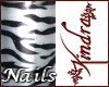 Air Brushed Zebra Nails
