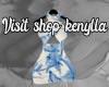 ❥Vestido Branco&Azul