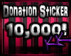 10,000 Donation Sticker