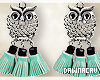 Boho Sage Owl Earrings