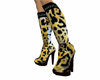 Leopard Boots with Studs