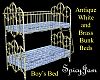Antq Wht/Brass BunkBed 2