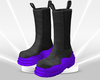 BLK&PURLE BOOTS