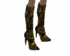 Gold Gothic Queen Boots