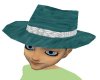 Teal/Diamond Fedora Hat