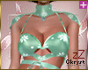 cK Heart Embelished Aqua