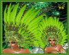 Carnaval hair green