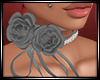 LS~Khaki Rose Choker Gry