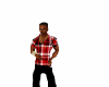 RED PLAID MUSCLE SHIRT