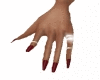 Red Nails+rings
