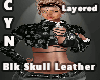 LayeredBlk Skull Leather