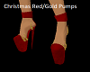 Christmas Gold/Red Pumps