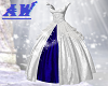 White Blue Gown
