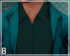 Teal Open Coat Suit