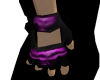purple and black gloves