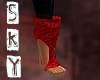 *Sky*Red Leather Boots