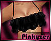 P! Frillly Top Black PVC