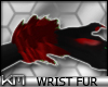 +KM+ Fur Cuffs Red