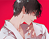 !  anime Red Cutout
