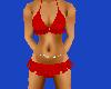 [BD]Ruffled Bikini Red