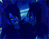Electric Blue Fox Fur M