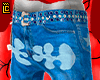 jeans blue x belt