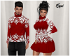 Sweater Dress Red Couple