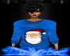Funny santa sweater blue