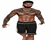 black/gold trunks