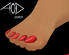 AOD feet red polish