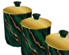 Green Marble Canisters