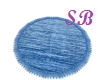 SB* Blue Round Rug