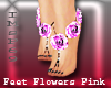 !69! Feet Flowers Pink