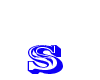 Animated blue S letter
