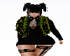 fur vest green