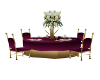 gold & purple table for4