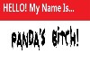 PANDAS  name tag ;D