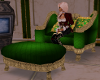 Emerald Chair w/Ottoman