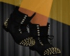AB}Gold Studs Blk Boots