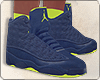 Jordans Blue Lime's 13