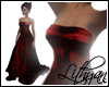 Elegant red silk gown