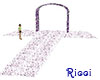 ~R~ purple flower arch