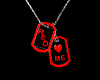 RED HEART ME DOGTAGS