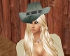 Cowgirl hat grey