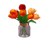 Flowers in pink vase
