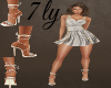 [7ly]Silver Butter Heels