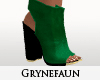 Green suede heels boots